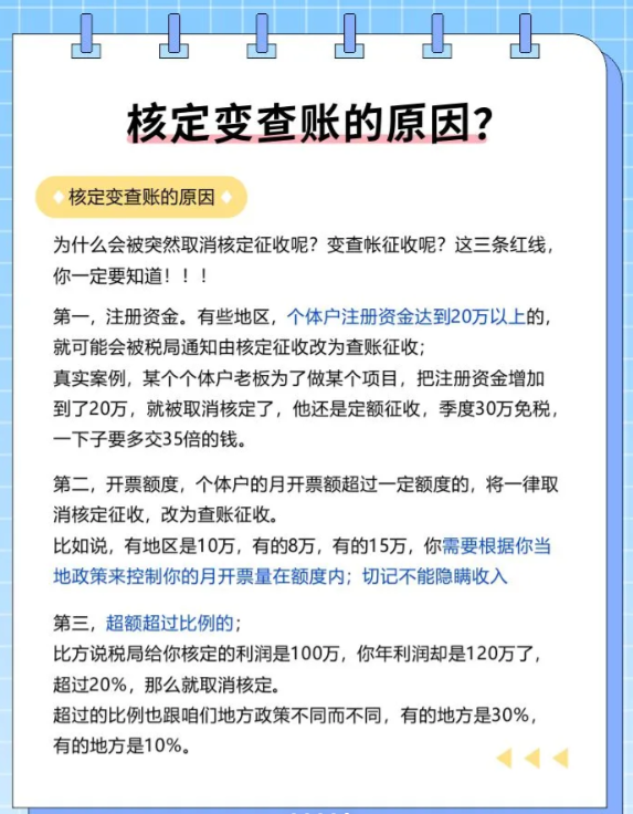 北京查賬征收怎么改成核定征收