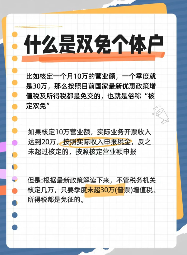 2024北京石景山核定雙免個(gè)體戶政策