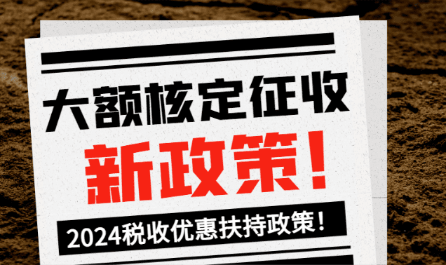 2024個(gè)體戶大額核定征收新政策！