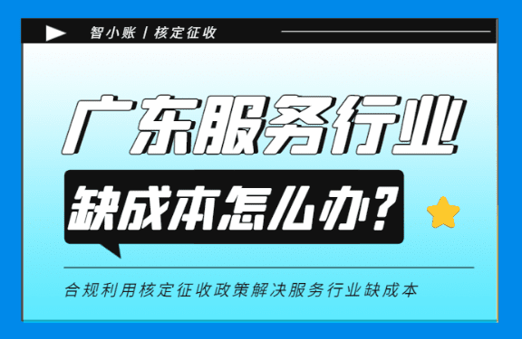 廣東服務(wù)行業(yè)缺成本怎么辦？（合規(guī)利用核定征收政策）