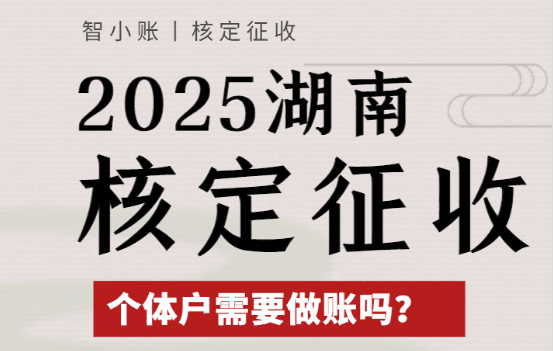 2025湖南核定征收個體戶需要做賬嗎？