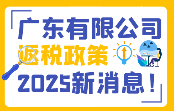 廣東有限公司返稅政策新消息！